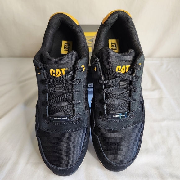 Caterpillar Womens Composite Toe Non Metallic Black and Yellow Sneakers New - Picture 5 of 9